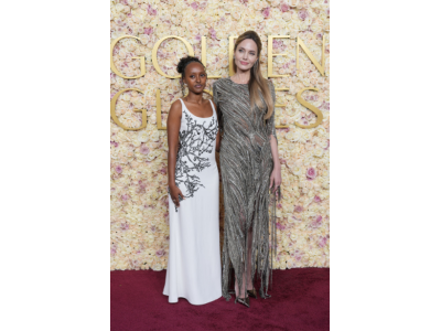 Анджелина Джоли и дъщеря ѝ Захара Джоли на церемонията „Златен глобус“ 2025