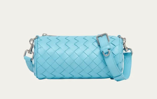 Bottega Veneta Mini Intrecciato Leather Barrel Crossbody Bag