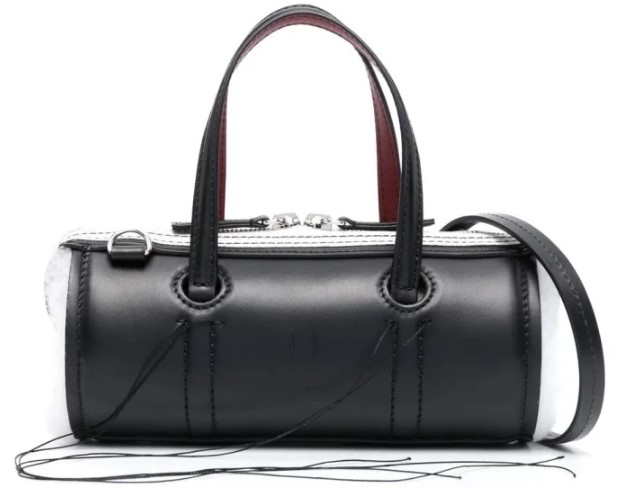 Цилиндричната чанта тип Dentro Anona Leather Crossbody Bag